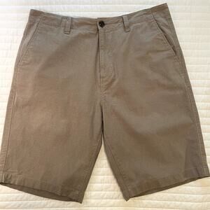 Eddie Bauer Men's Flat Front Khaki Houndstooth Shorts, size 35